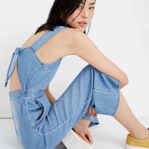 Madewell Denim Jumpsuit with Open Back